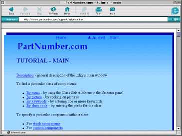 The PartNumber homepage opens in a new window